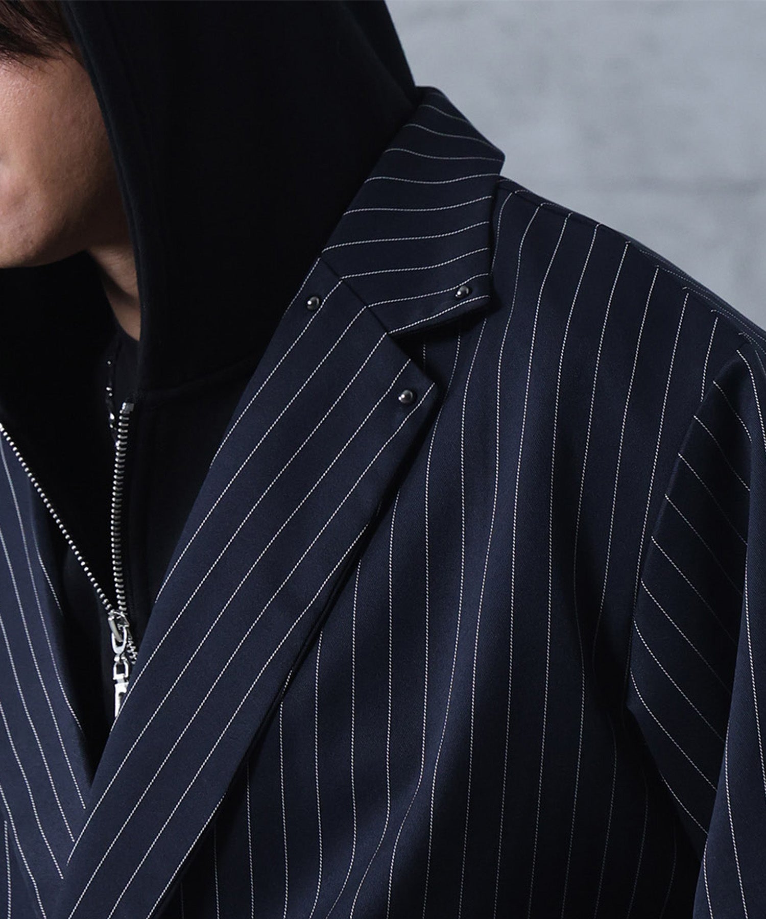 スタッズ ショート ダブルジャケット