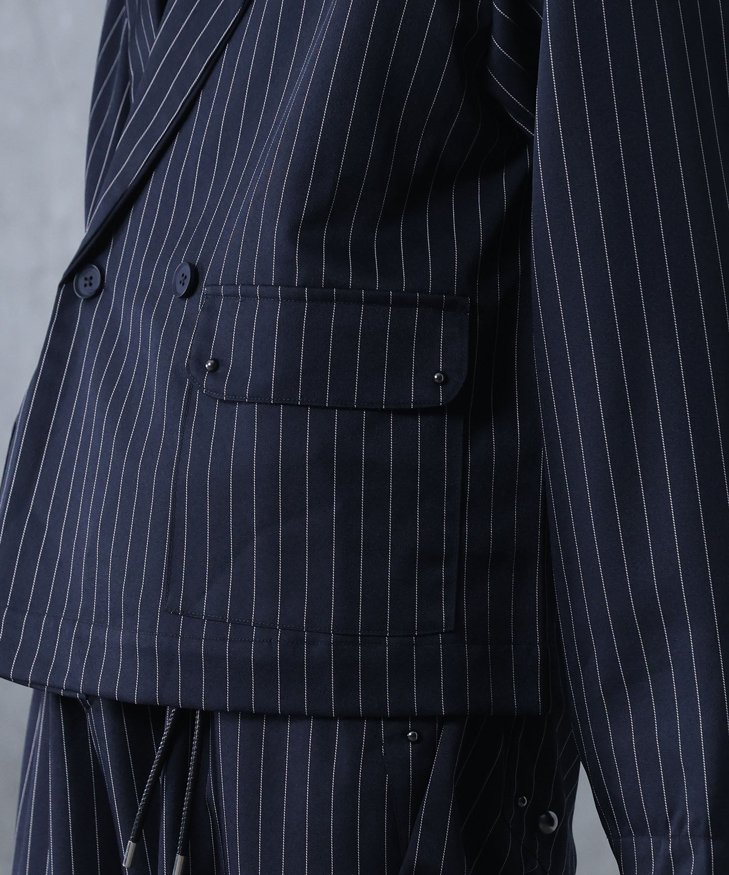 スタッズ ショート ダブルジャケット