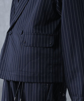 スタッズ ショート ダブルジャケット