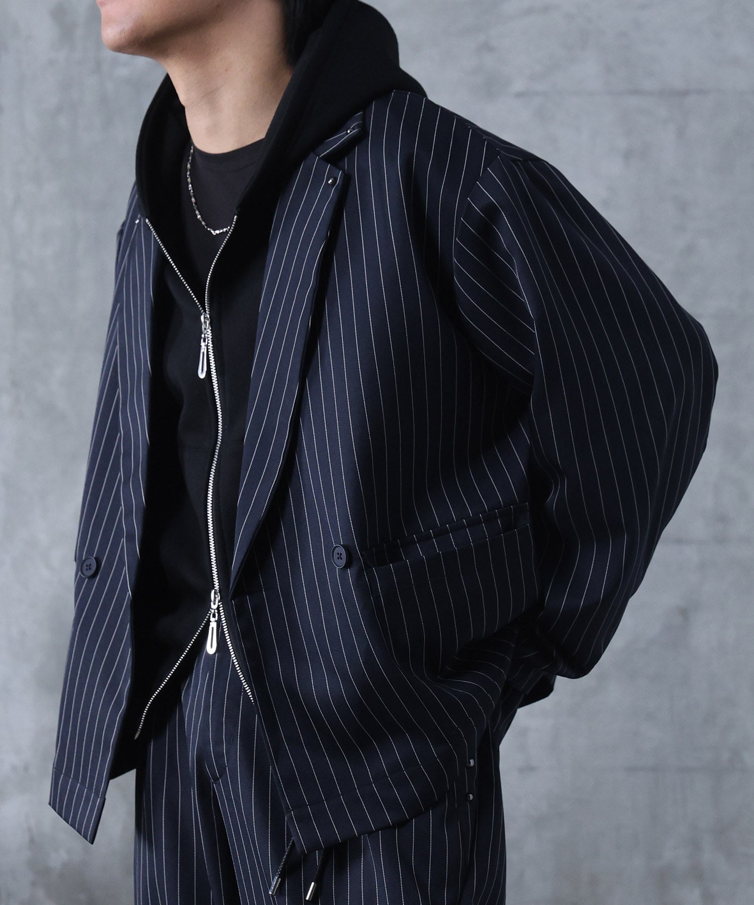 スタッズ ショート ダブルジャケット