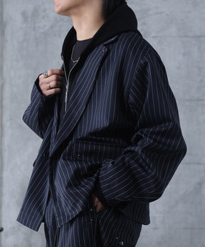 スタッズ ショート ダブルジャケット