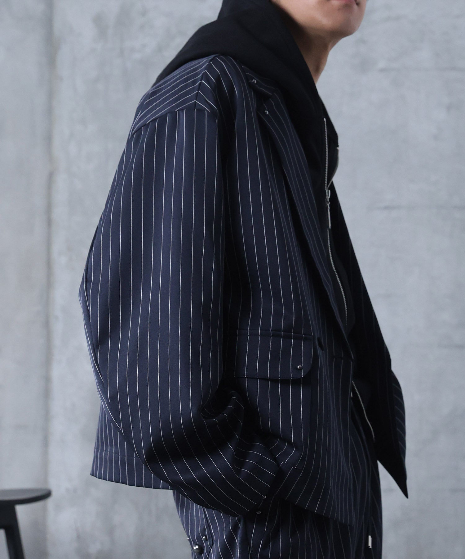 スタッズ ショート ダブルジャケット