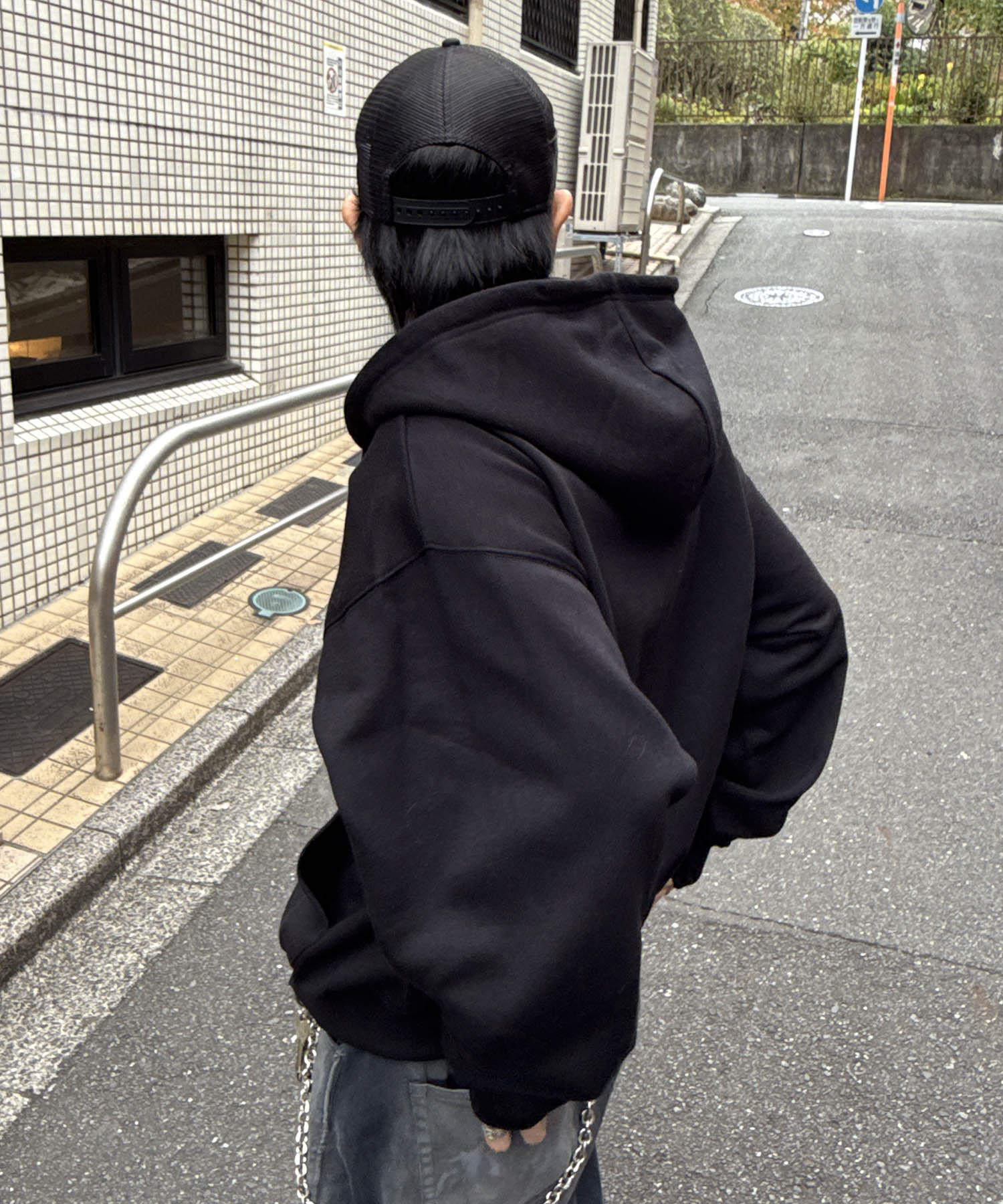 タギング総柄 フルジップフーディ