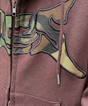 タギング総柄 フルジップフーディ