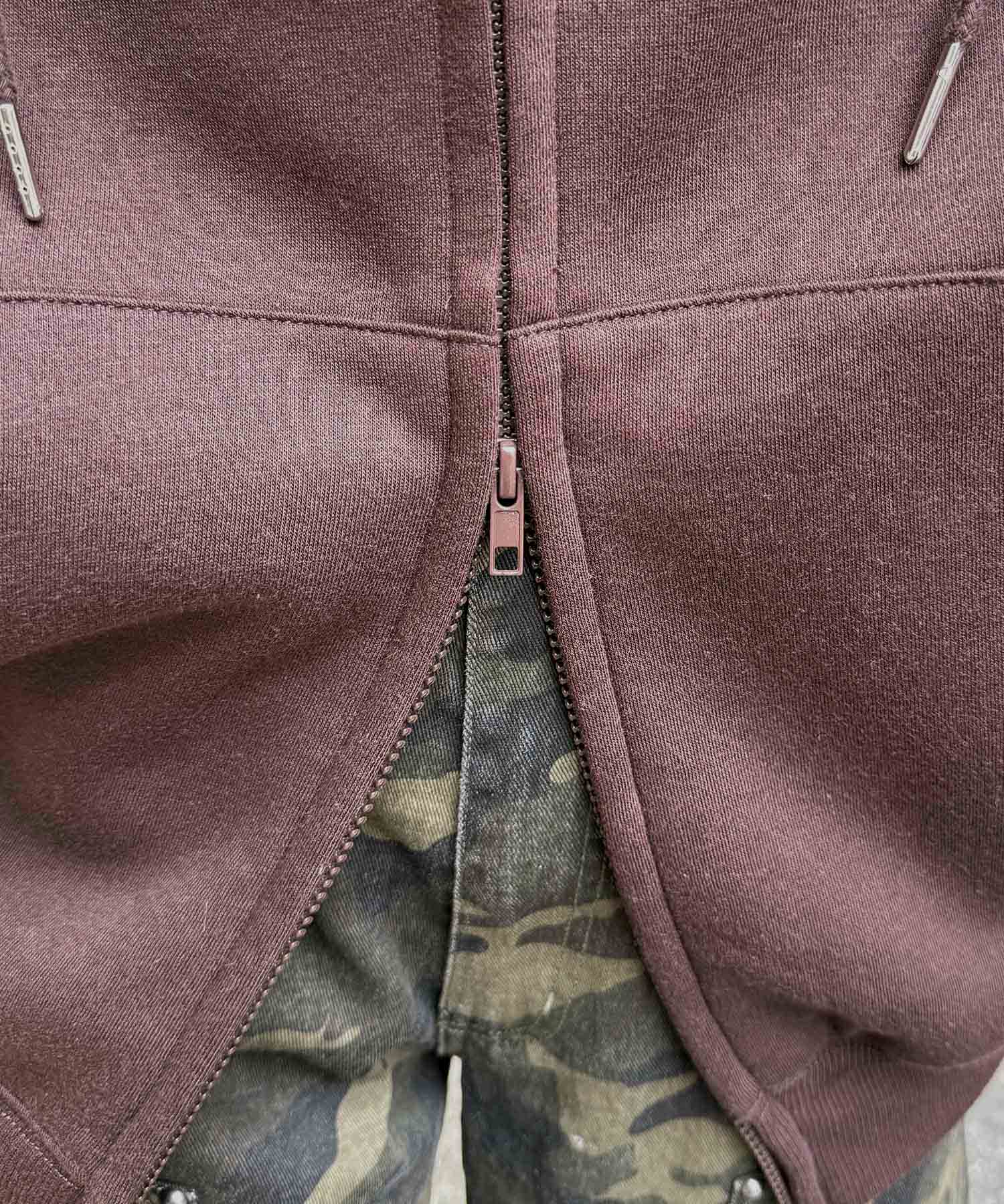 タギング総柄 フルジップフーディ