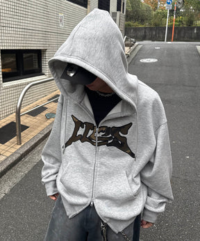 タギング総柄 フルジップフーディ