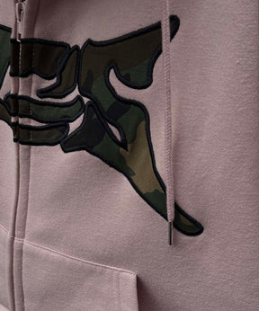 タギング総柄 フルジップフーディ