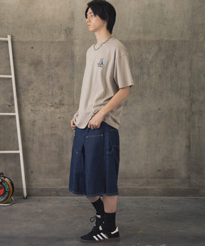 ウォーキングB ワンポイント刺繍ロゴ ビッグシルエット半袖Tシャツ