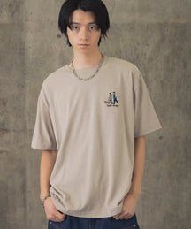 ウォーキングB ワンポイント刺繍ロゴ ビッグシルエット半袖Tシャツ