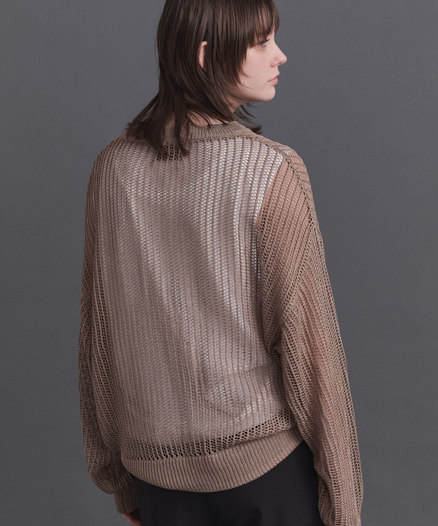 Basic Sheer Knit Pullover / ベーシック シアーニットプルオーバー