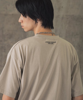ヒゲオジサンB ワンポイント刺繍ロゴ ビッグシルエット半袖Tシャツ