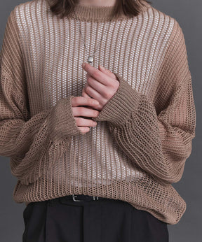 Basic Sheer Knit Pullover / ベーシック シアーニットプルオーバー
