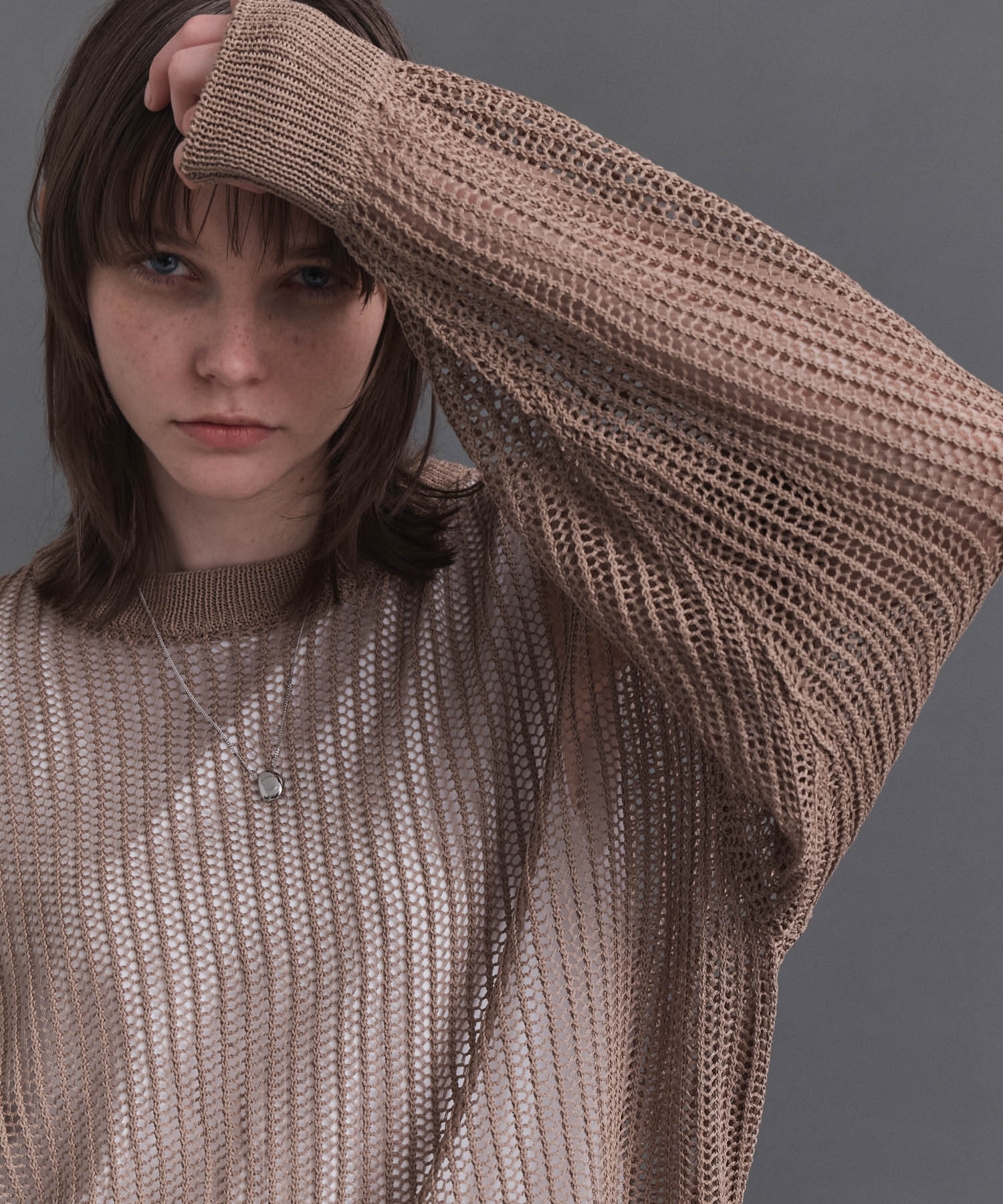 Basic Sheer Knit Pullover / ベーシック シアーニットプルオーバー