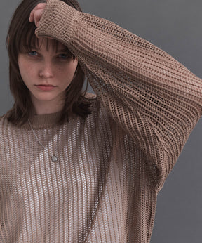 Basic Sheer Knit Pullover / ベーシック シアーニットプルオーバー
