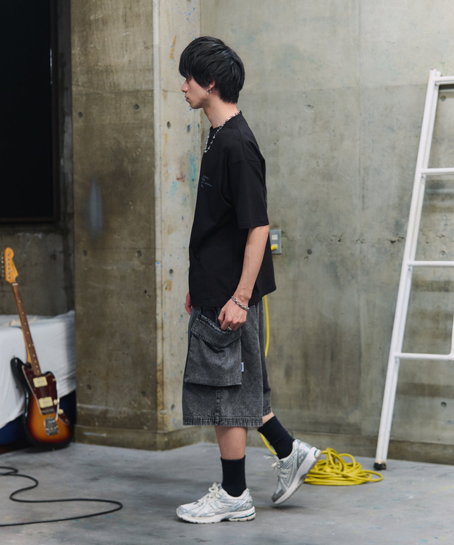 【Labordi / ラボード】デニムフードカーゴショートパンツ