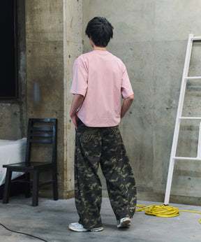 2-TUCK BACK EMBROIDERED DENIM PANTS / ツータック バック刺繍入り デニムパンツ