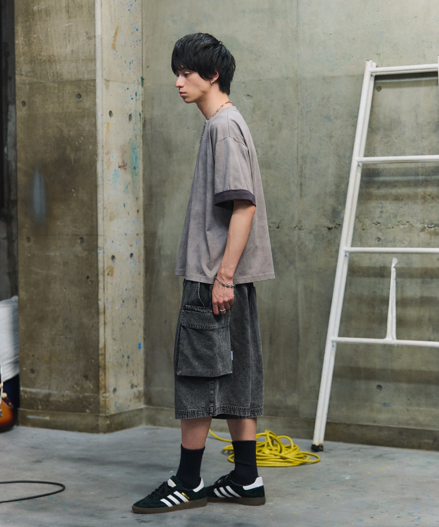 【Labordi / ラボード】デニムフードカーゴショートパンツ