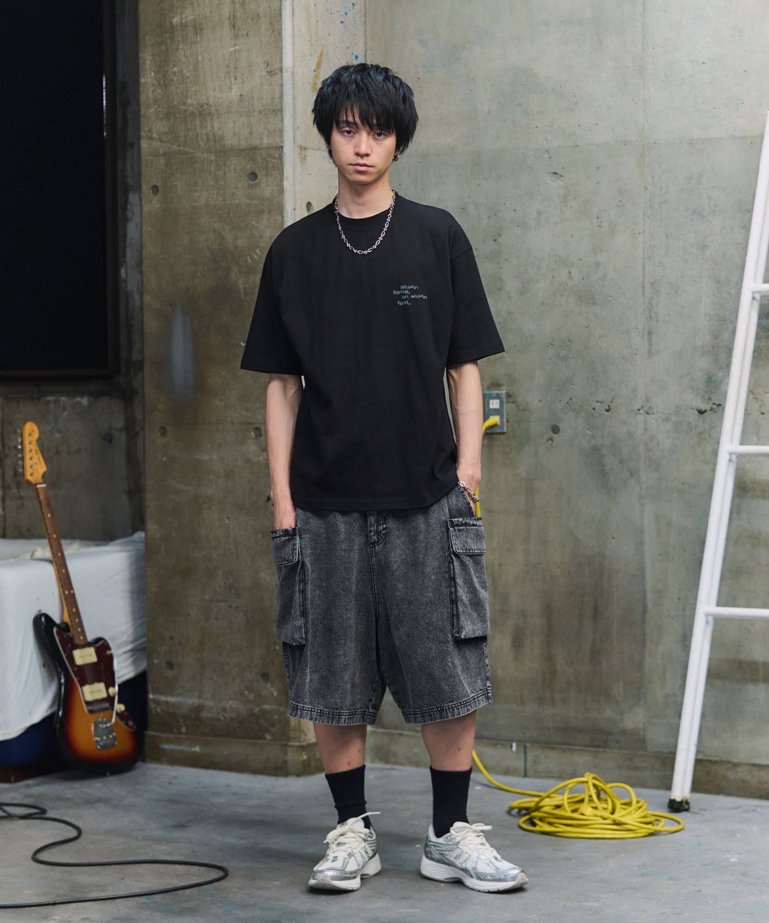 【Labordi / ラボード】デニムフードカーゴショートパンツ