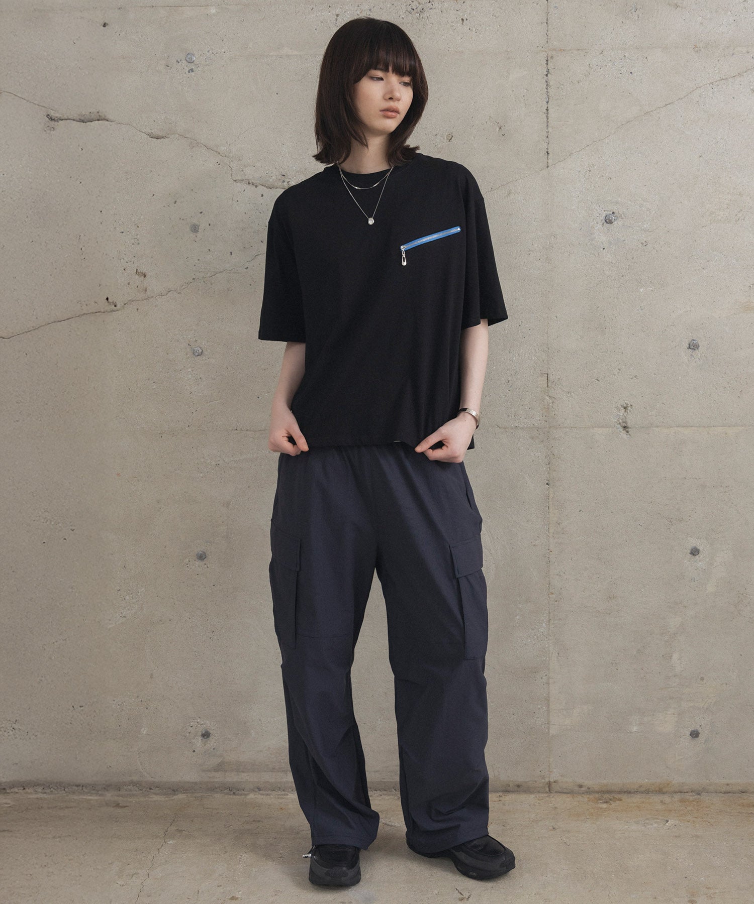 Zip-detail Tee / ジップディテールTシャツ