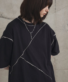 カットオフ switching Tee 切替半袖Tシャツ