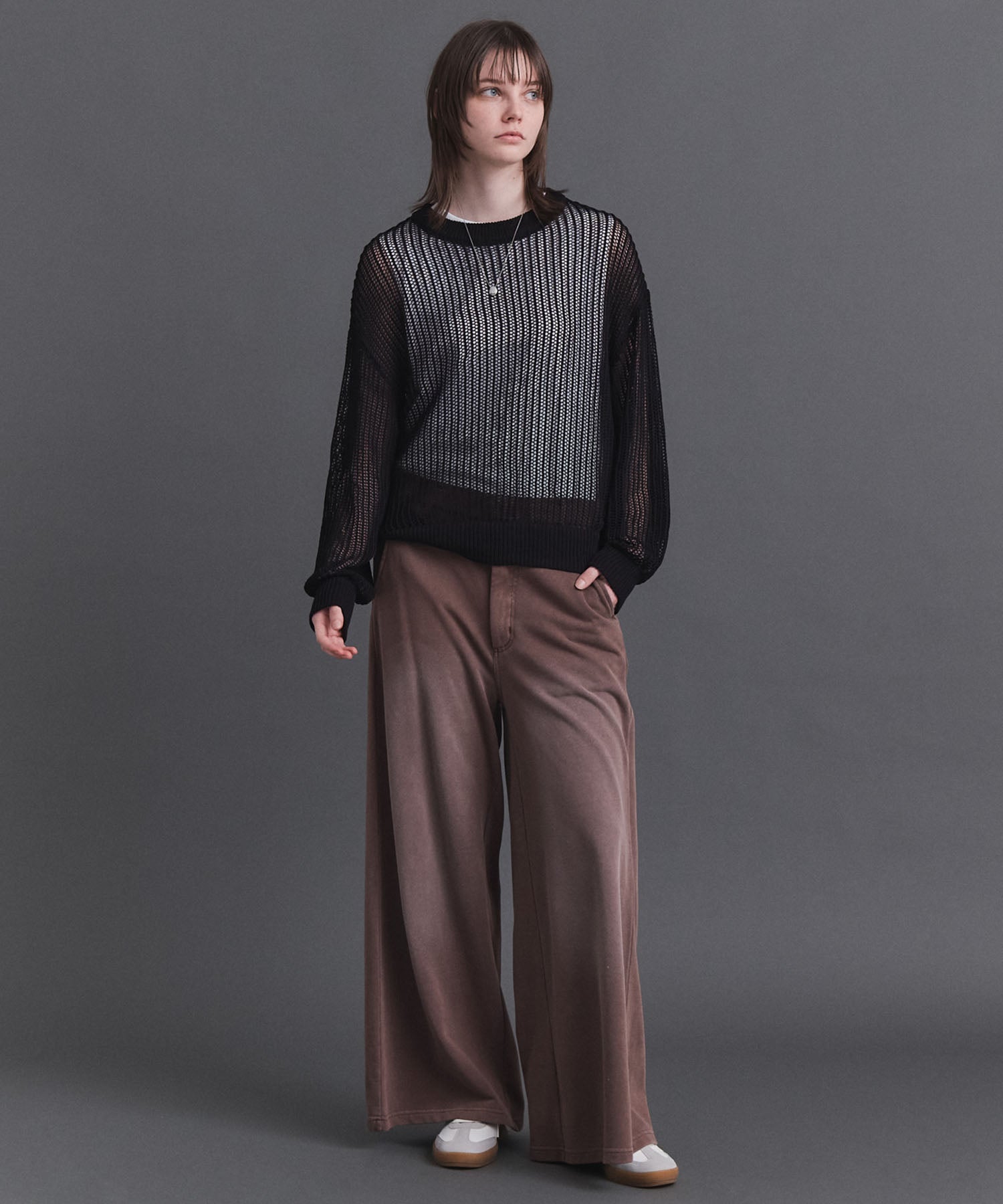 Basic Sheer Knit Pullover / ベーシック シアーニットプルオーバー