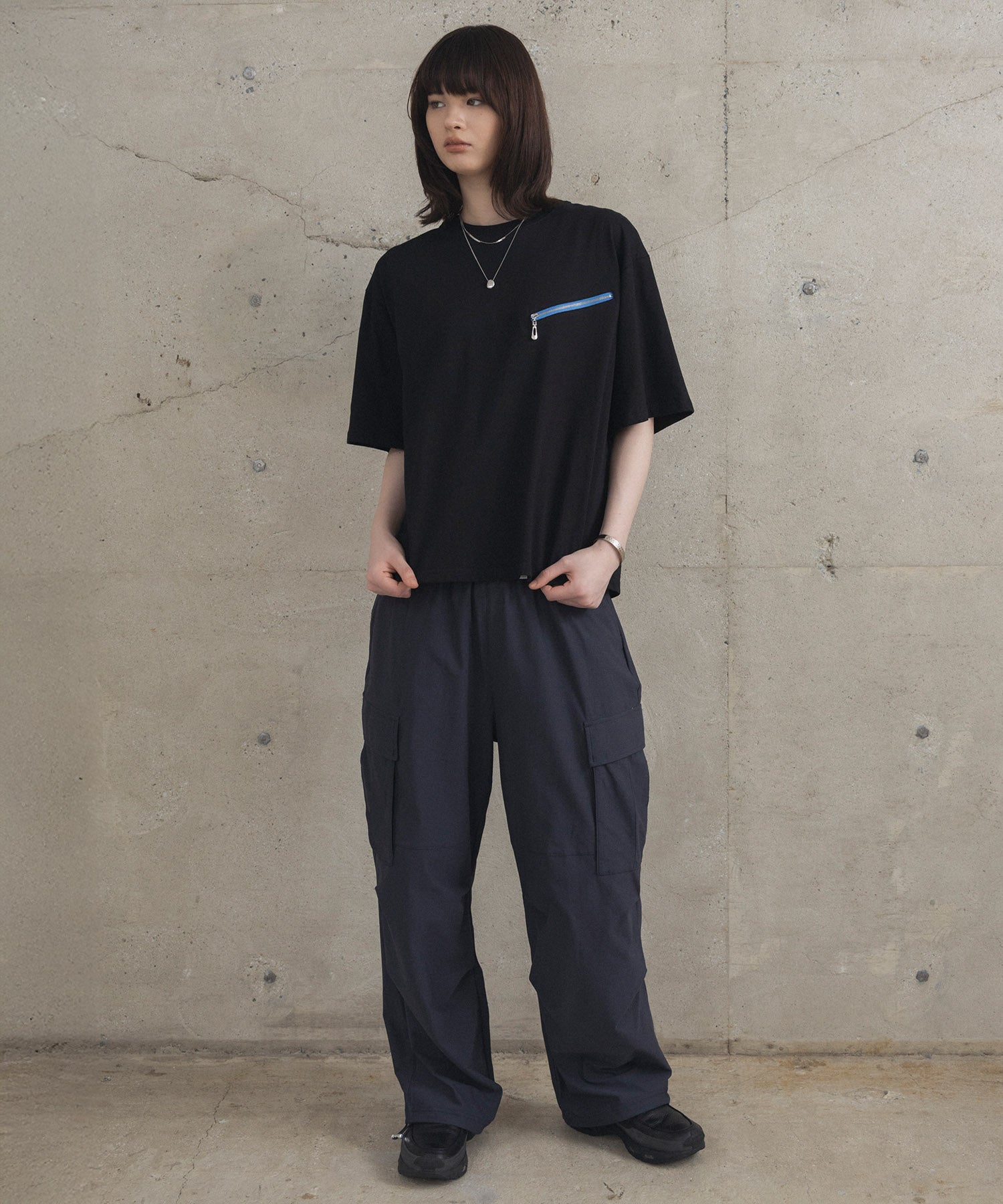 Zip-detail Tee / ジップディテールTシャツ