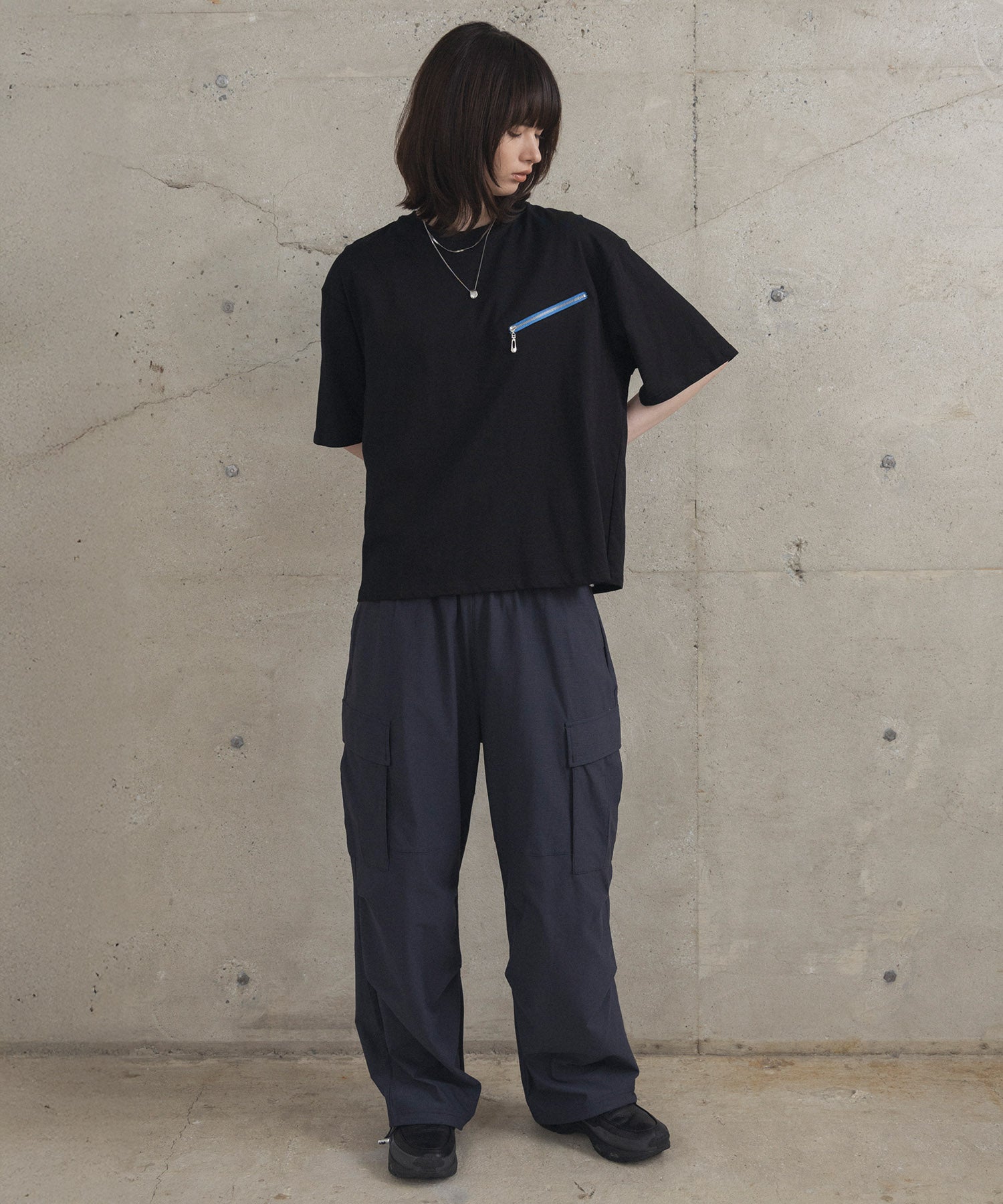 Zip-detail Tee / ジップディテールTシャツ