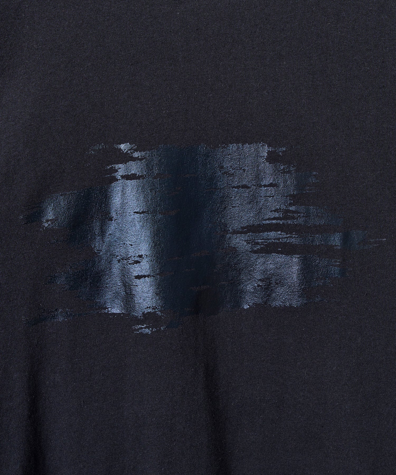 アブストラクトグラフィック箔プリント 半袖Tシャツ