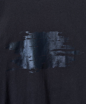 アブストラクトグラフィック箔プリント 半袖Tシャツ