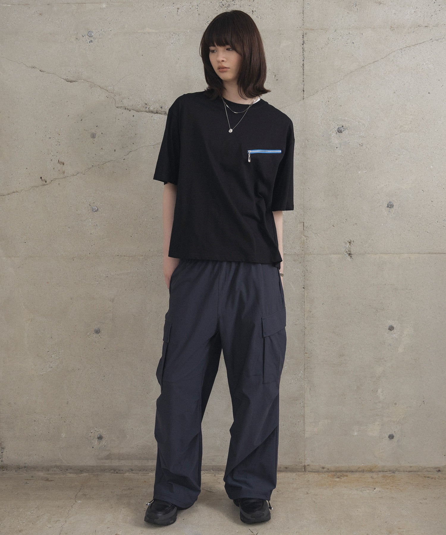 Zip-detail Tee / ジップディテールTシャツ