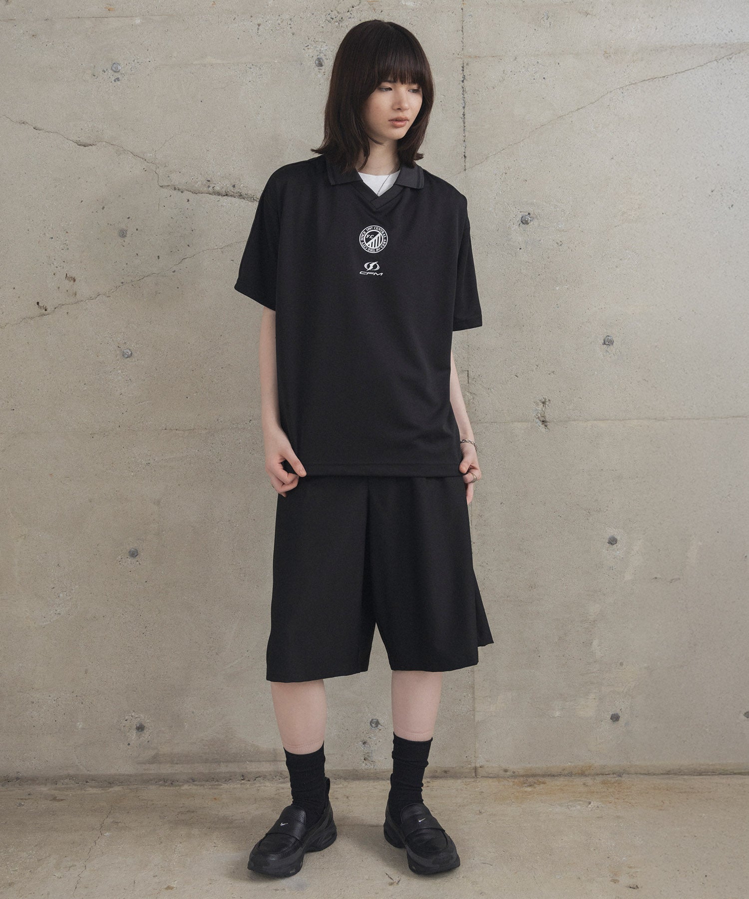 フロントプリント サイドライン ユニフォーム半袖Tシャツ
