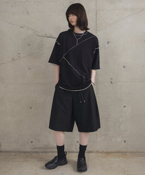 カットオフ switching Tee 切替半袖Tシャツ
