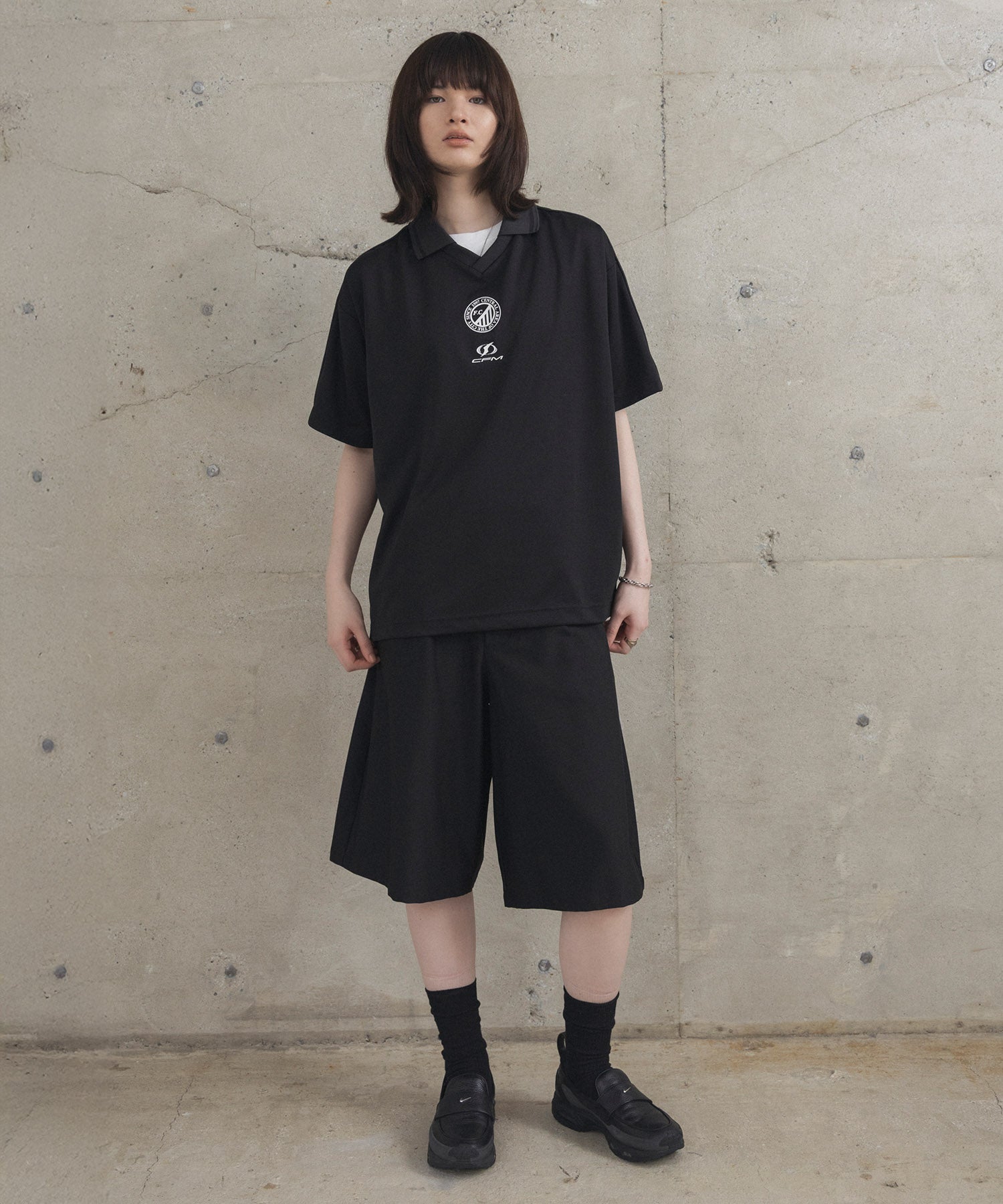 フロントプリント サイドライン ユニフォーム半袖Tシャツ