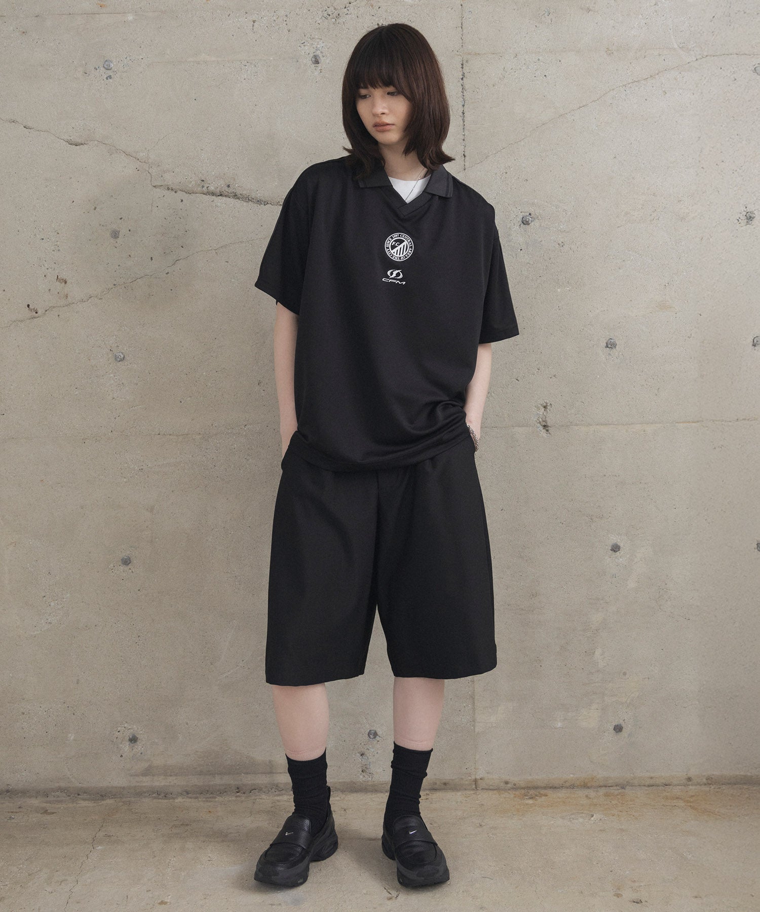 フロントプリント サイドライン ユニフォーム半袖Tシャツ