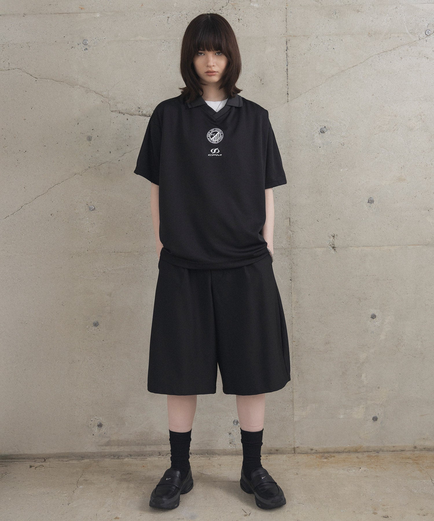 フロントプリント サイドライン ユニフォーム半袖Tシャツ