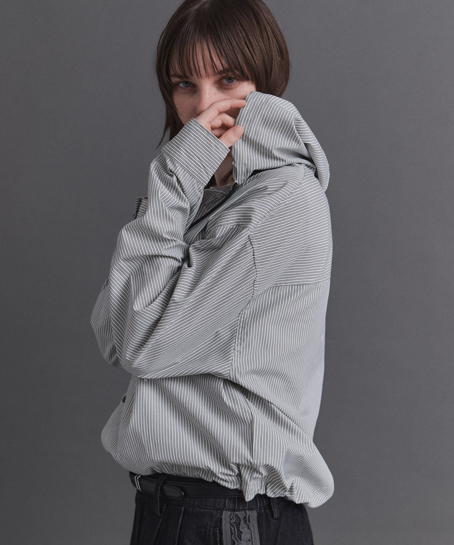 Long-sleeved Shirt Hoodie / 長袖シャツパーカー
