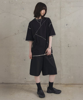 カットオフ switching Tee 切替半袖Tシャツ