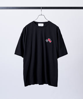 ハートワンポイント刺繍 半袖Tシャツ
