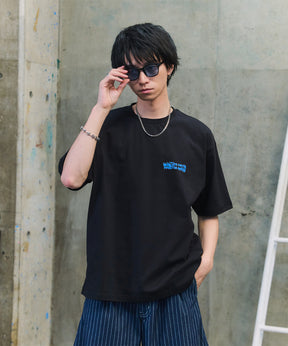 韓国風バックプリント ビッグシルエット バックプリント 半袖Tシャツ ワンポイント
