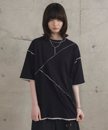 カットオフ switching Tee 切替半袖Tシャツ