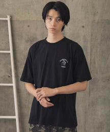 ヒゲオジサンC ワンポイント刺繍ロゴ ビッグシルエット半袖Tシャツ