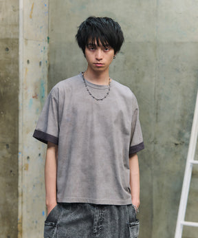 SLEEVE LAYERED LOOSE T-SHIRT / レイヤード ルーズTシャツ