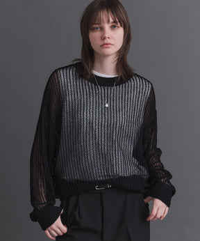 Basic Sheer Knit Pullover / ベーシック シアーニットプルオーバー