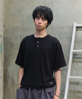 THERMAL DRAWSTRING HENLEY NECK T-SHIRT / サーマル ドローストリング ヘンリーネックTシャツ