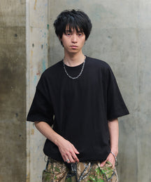 プレーティング 裾ドローコード 半袖Tシャツ