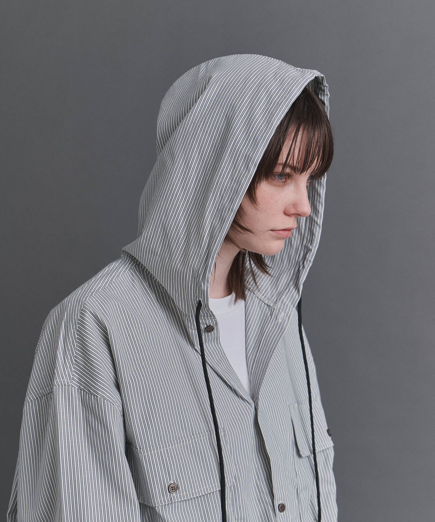 Long-sleeved Shirt Hoodie / 長袖シャツパーカー
