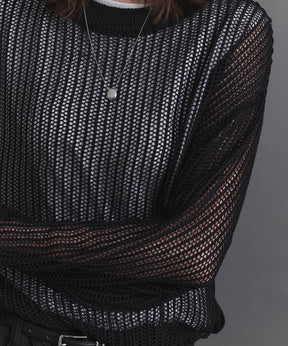 Basic Sheer Knit Pullover / ベーシック シアーニットプルオーバー