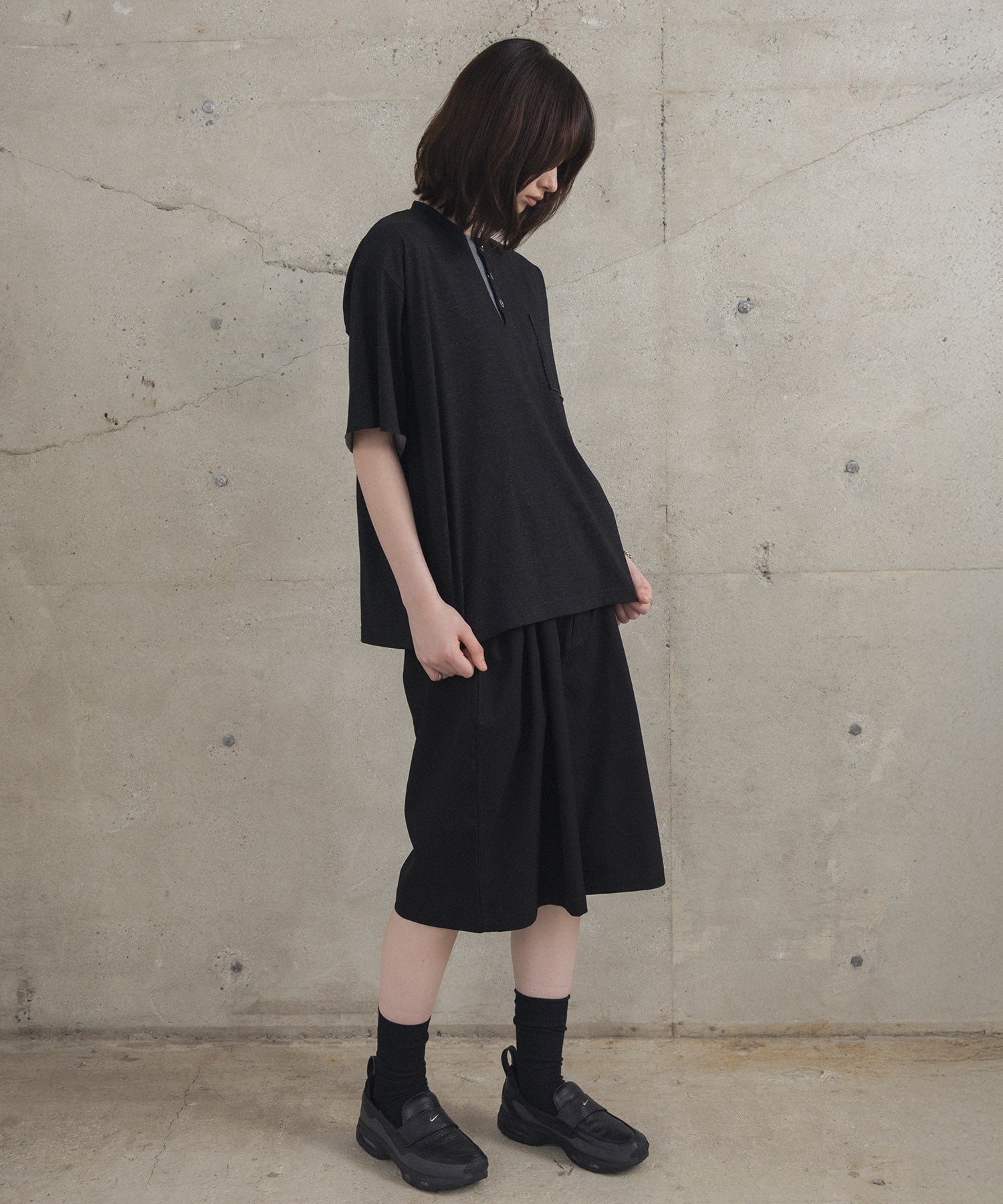 Contrast Color Henley Neck T-shirt / コントラストカラー ヘンリーネックTシャツ