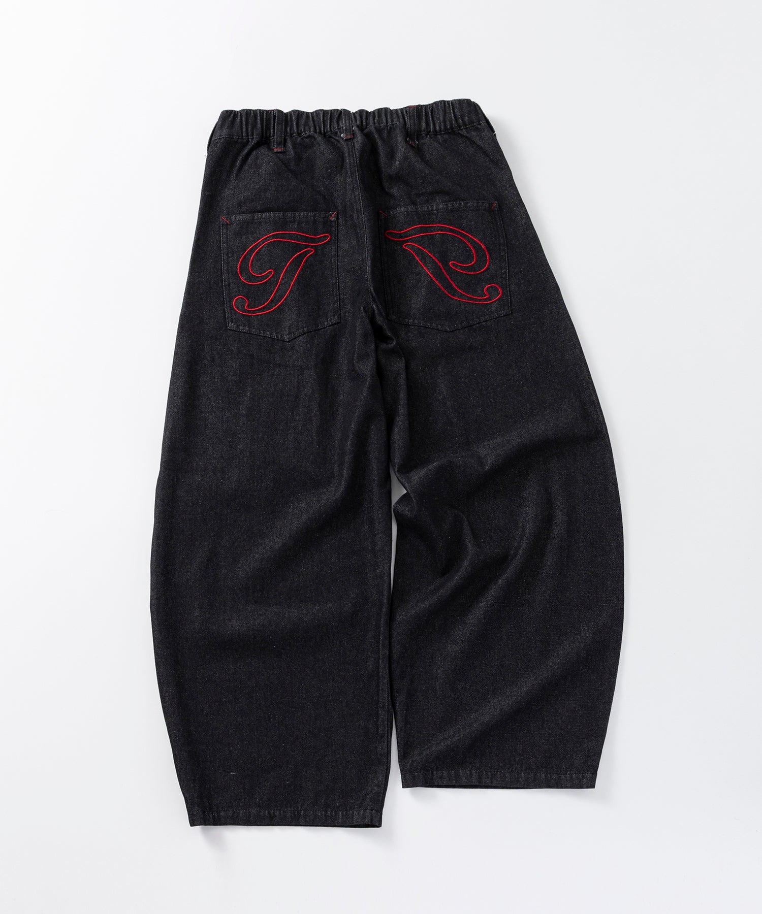 2-TUCK BACK EMBROIDERED DENIM PANTS / ツータック バック刺繍入り デニムパンツ