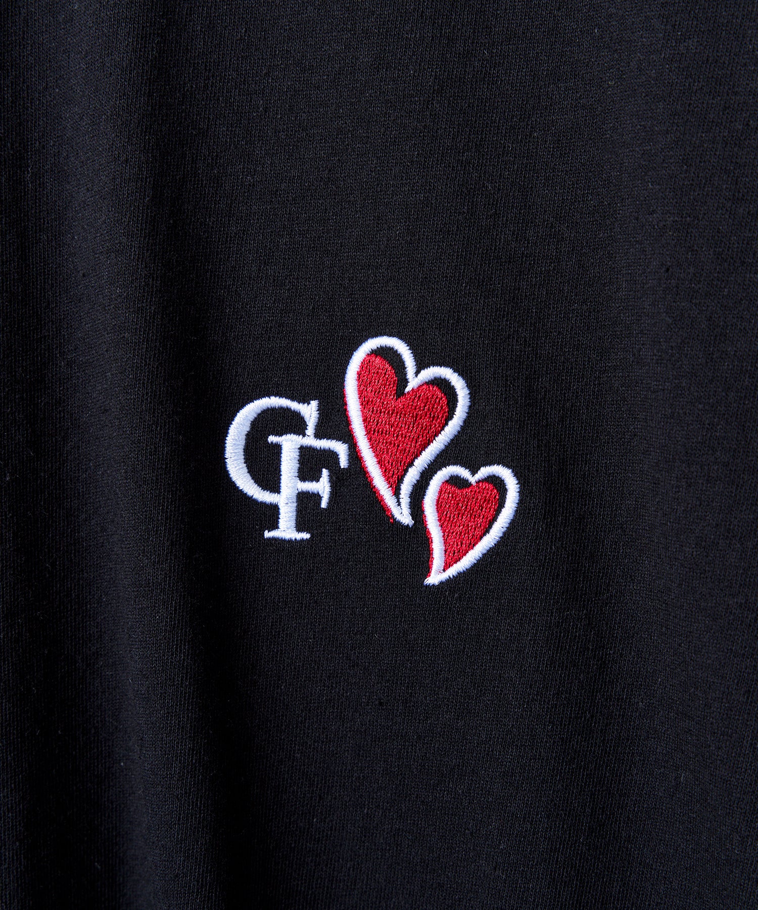 ハートワンポイント刺繍 半袖Tシャツ